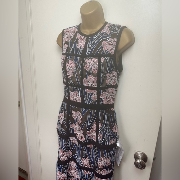 Dress The Population Embroidered Geometric Floral Pattern Marisol Dress NWT S - Picture 7 of 16